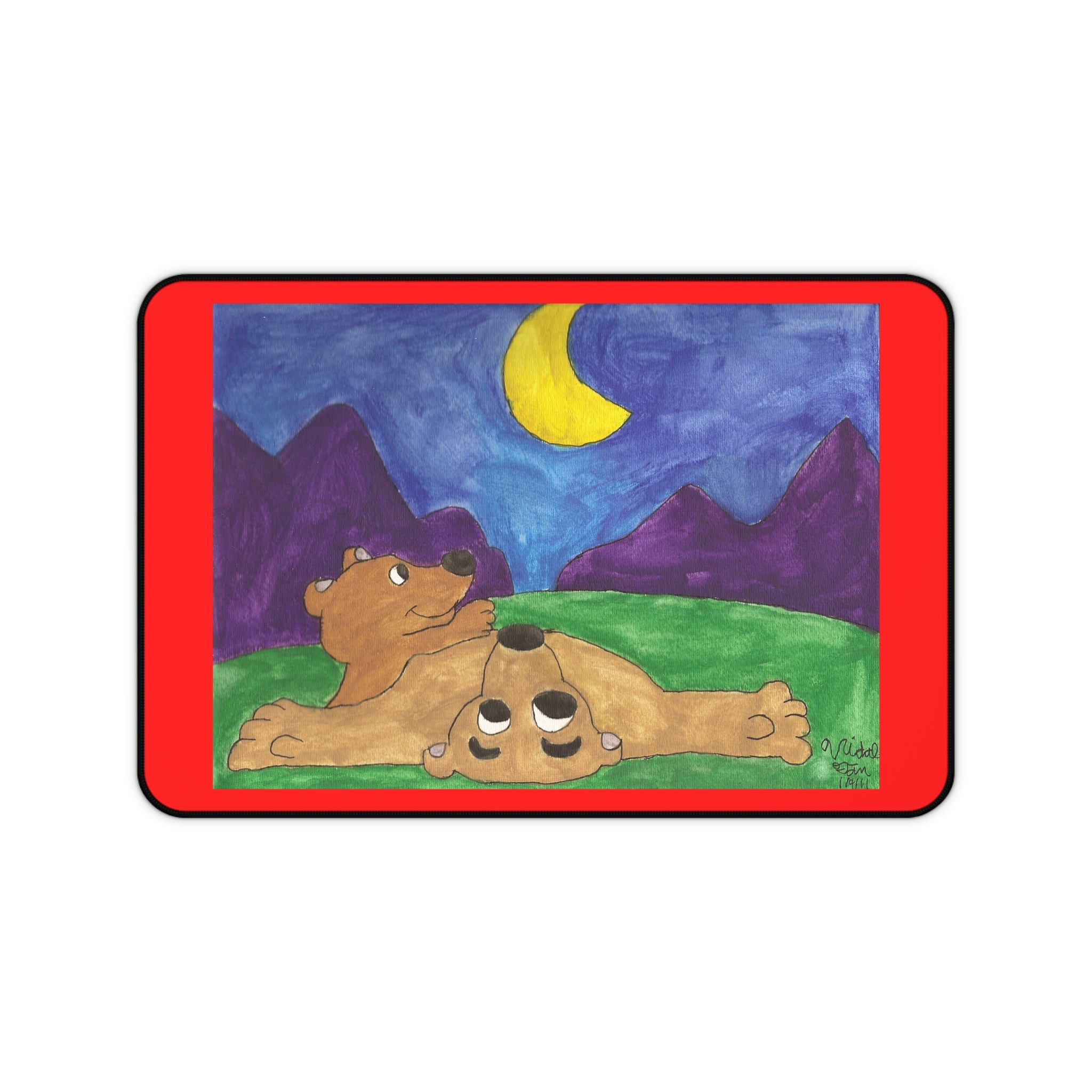 I See the Moon Desk Mat
