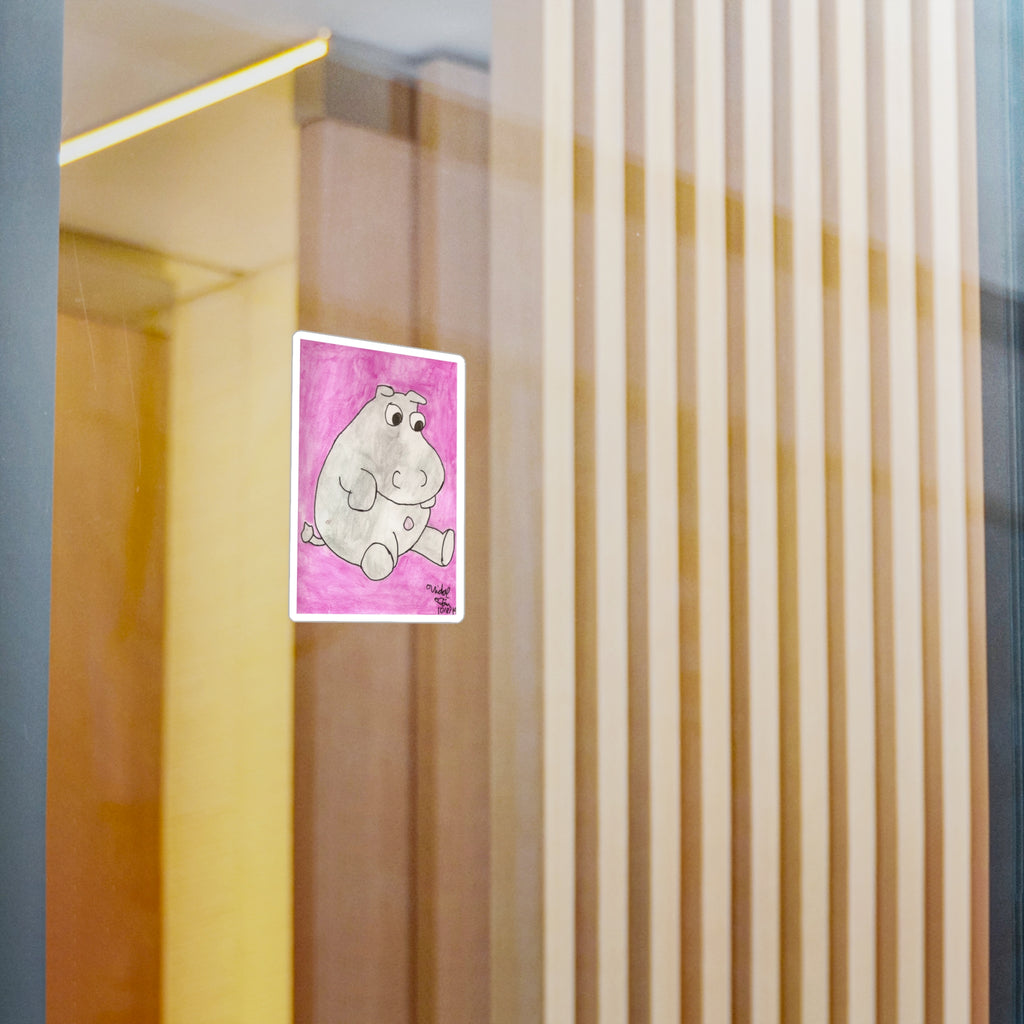 Hippo Bellybutton Vinyl Decal