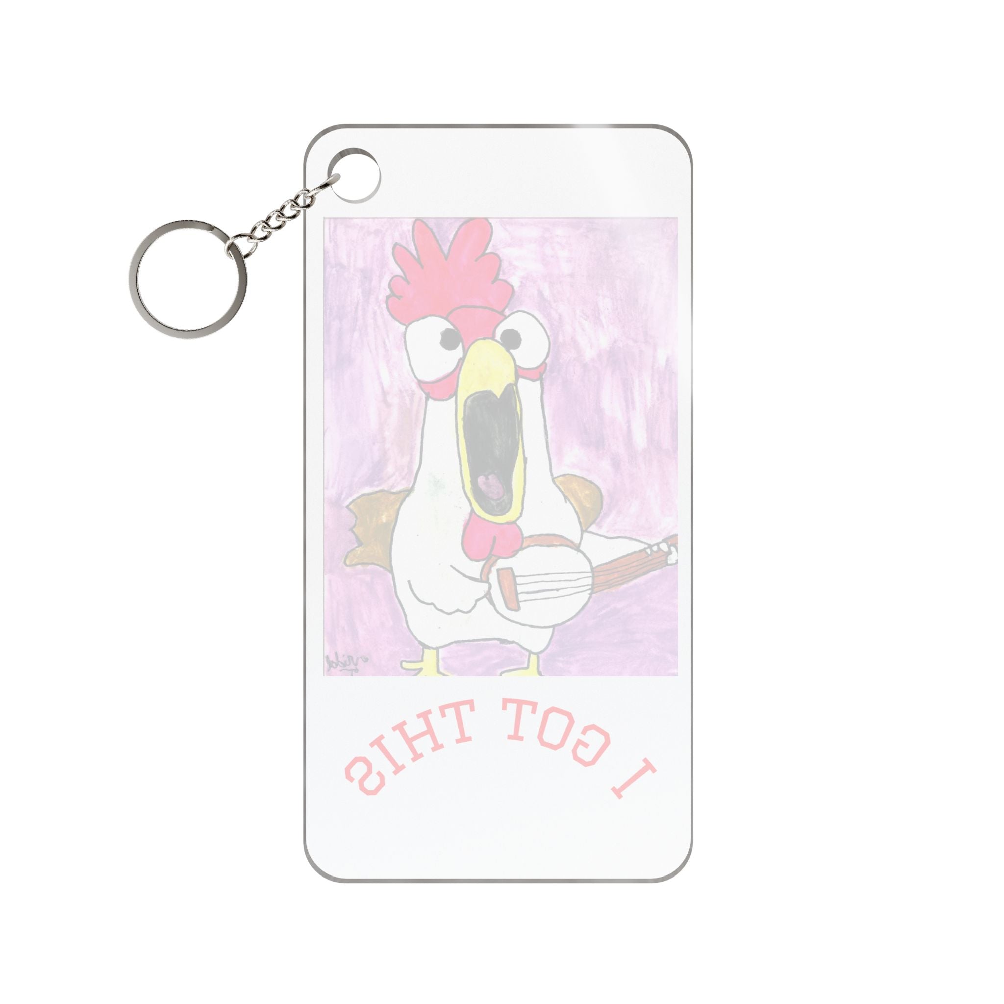 Rooster Booster Keychain Charm