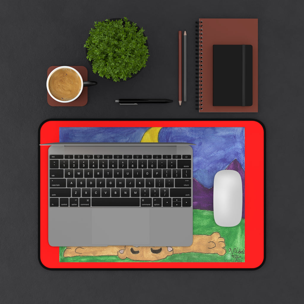 I See the Moon Desk Mat