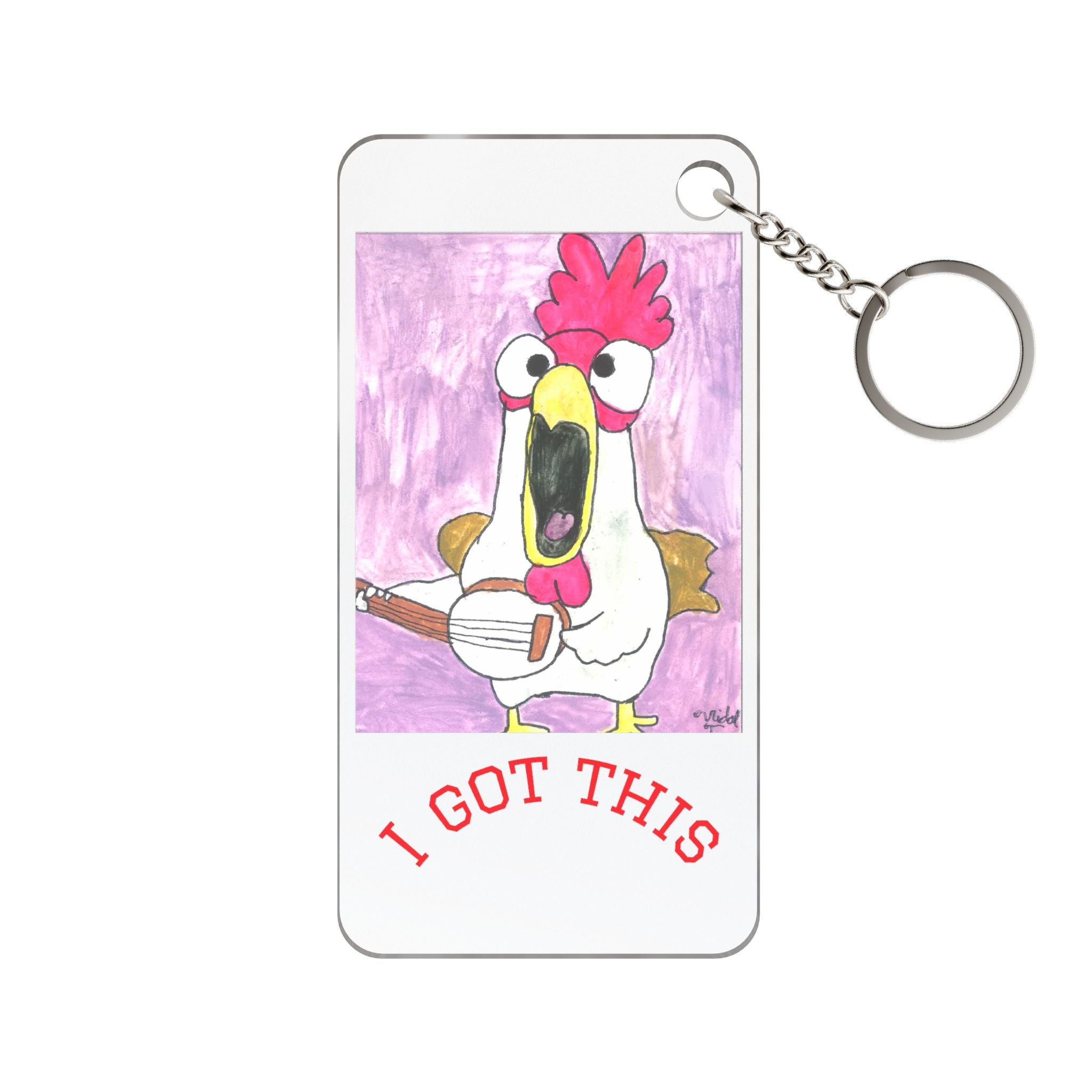 Rooster Booster Keychain Charm