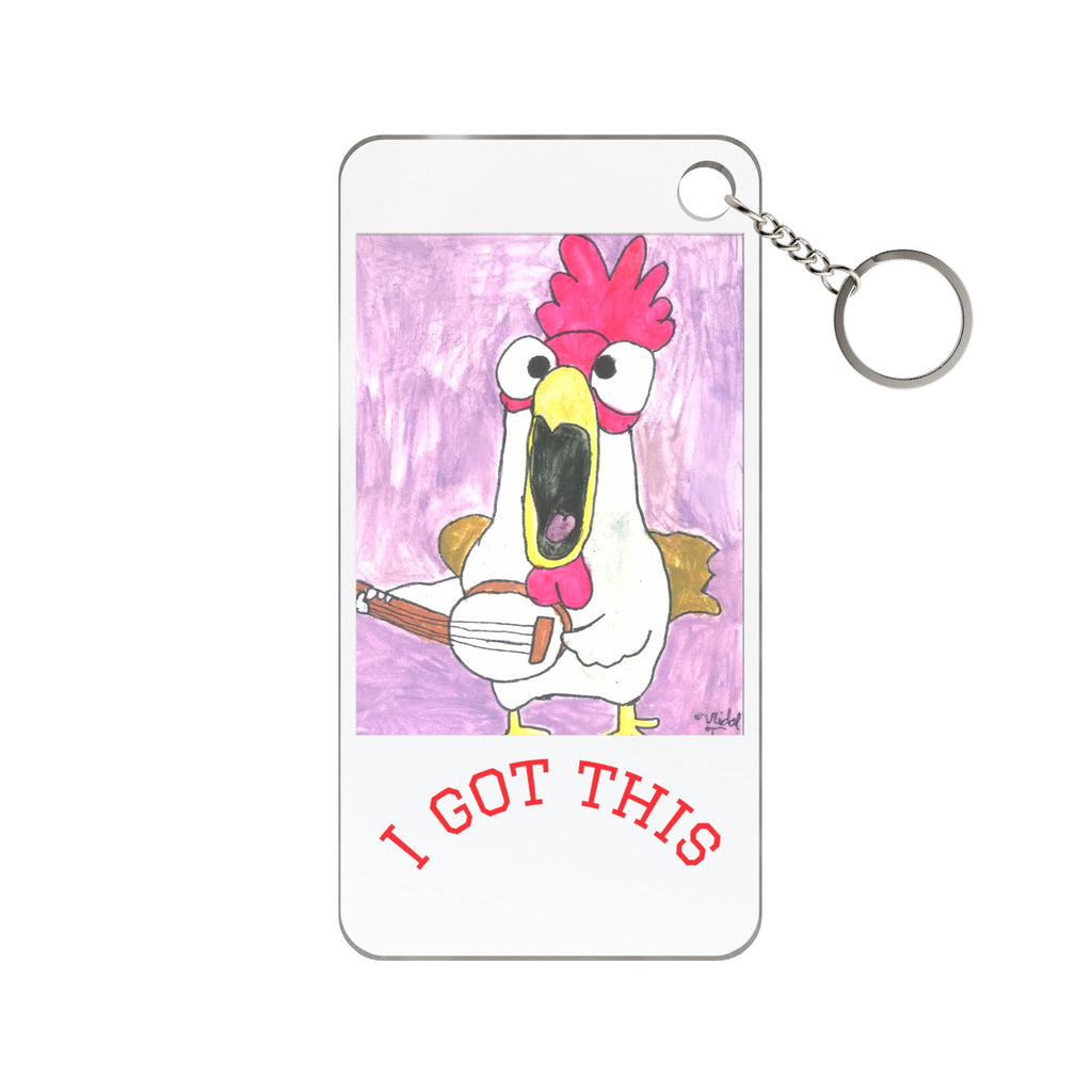 Rooster Booster Keychain Charm