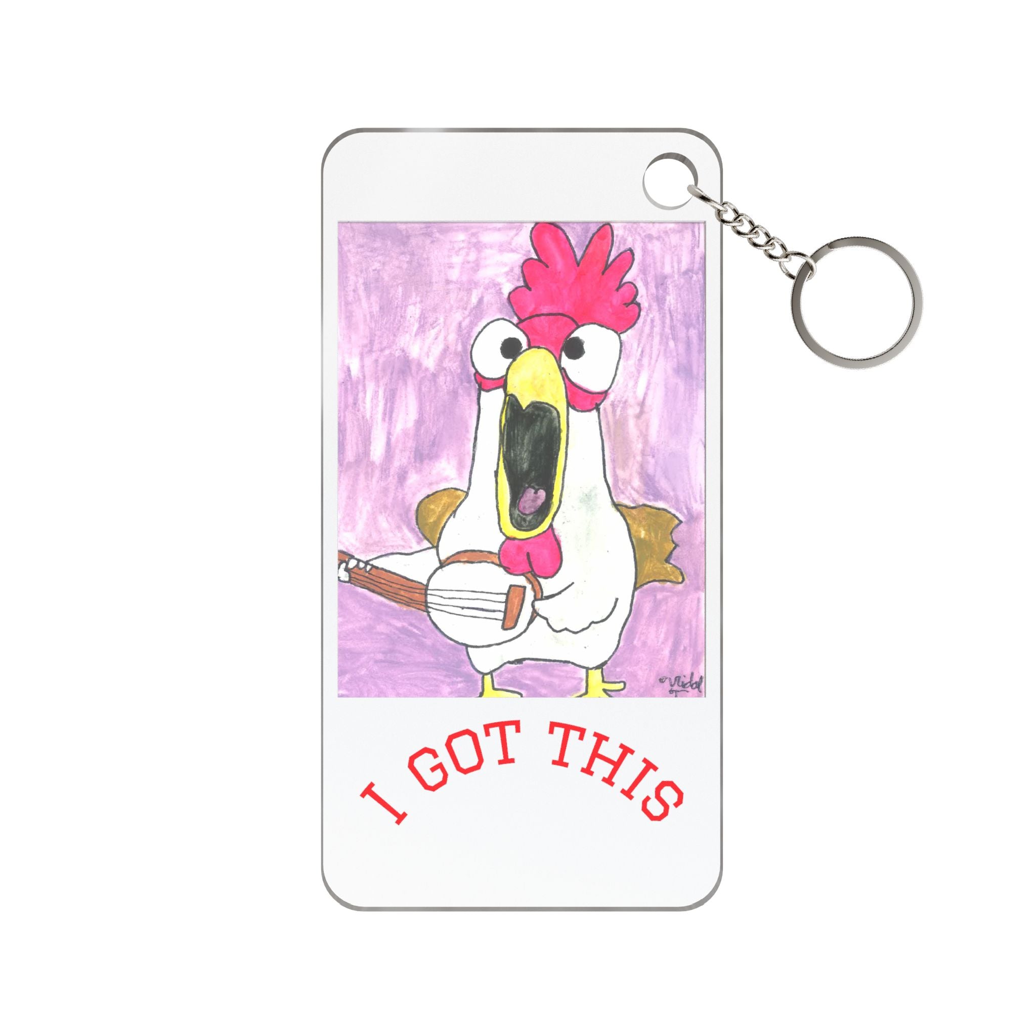 Rooster Booster Keychain Charm