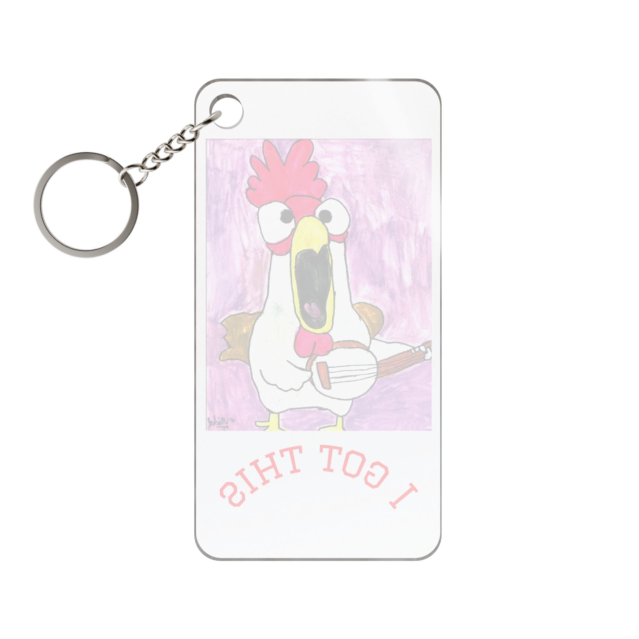 Rooster Booster Keychain Charm