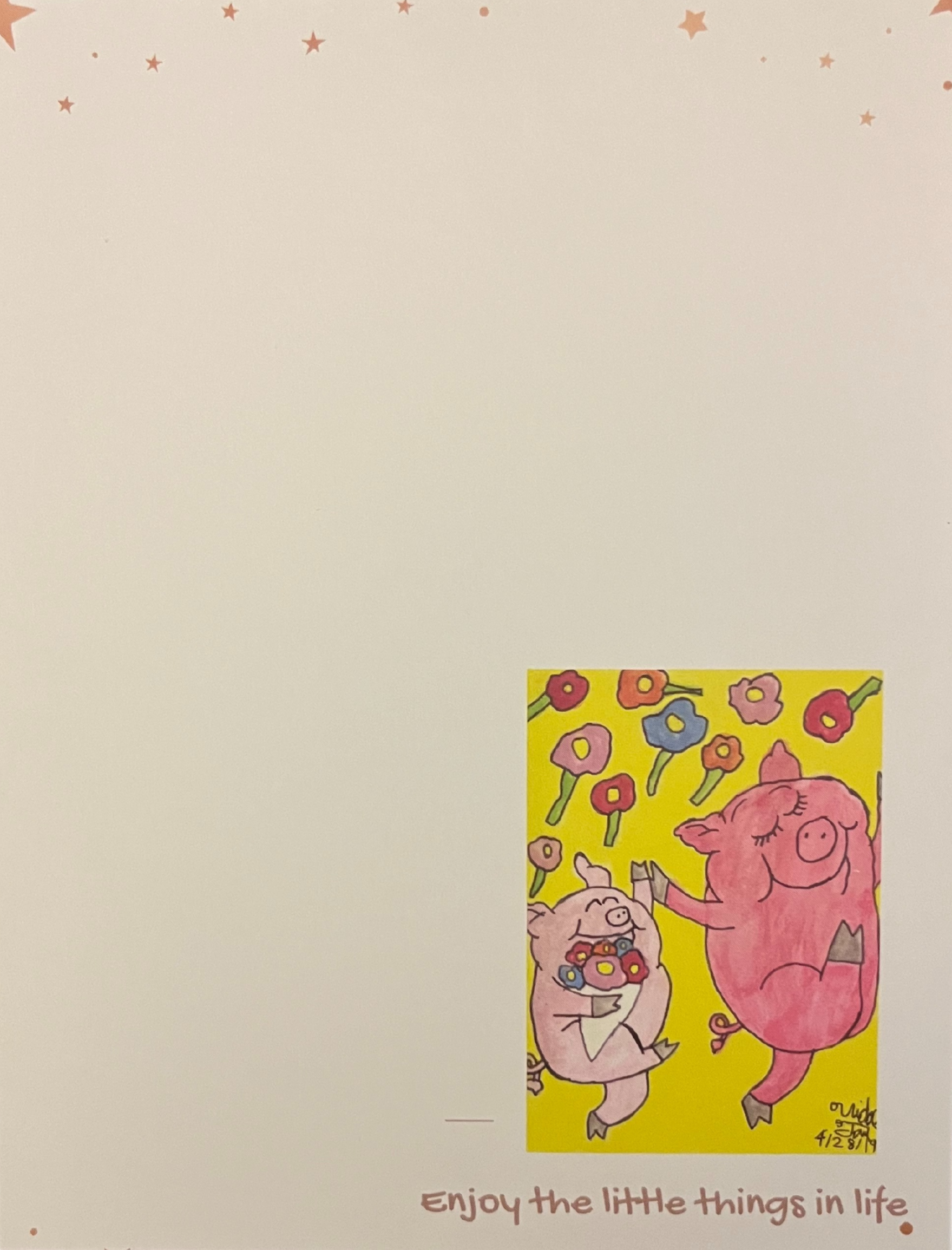 Little Things Pigs Greeting Cards
